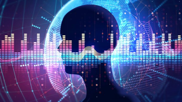 Colorful,Audio,Waveform,On,Virtual,Human,Background,,represent,Digital,Equalizer