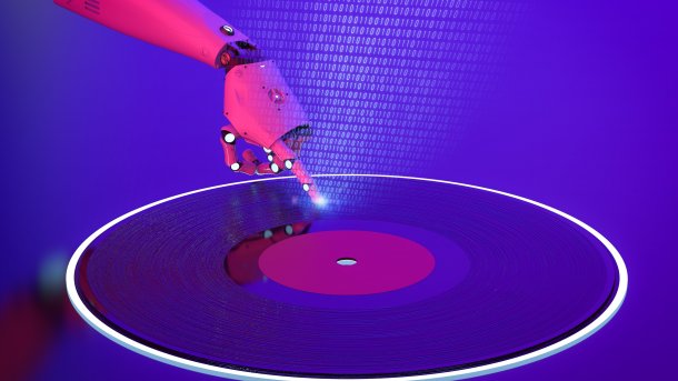 Ai,Music,Composer,Or,Generator,With,3d,Rendering,Robot,With
