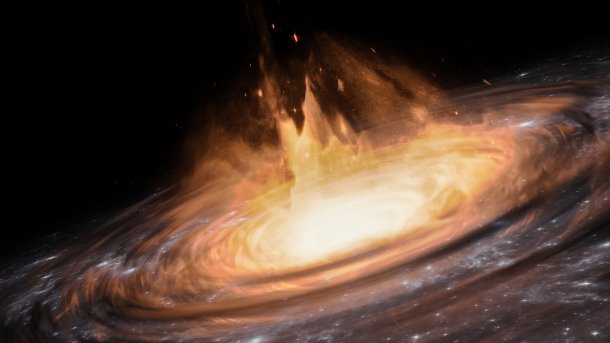 Artistic representation of a glowing black hole