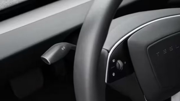 Turn signal lever in the Tesla Model 3