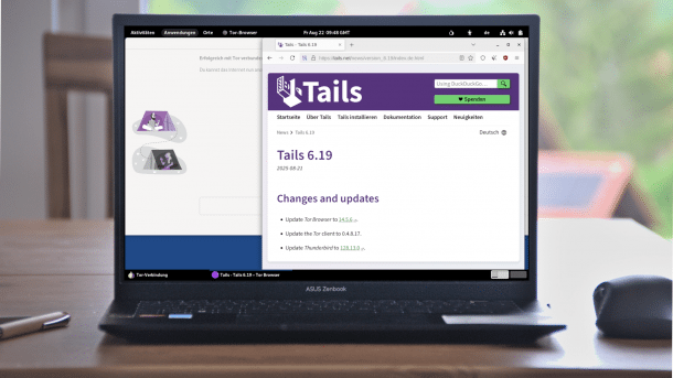 Tails 6.19 on notebook