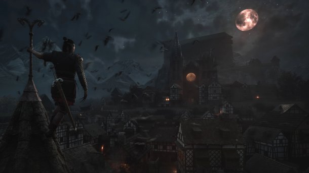 Screenshot: Night scene from The Blood of Dawnwalker