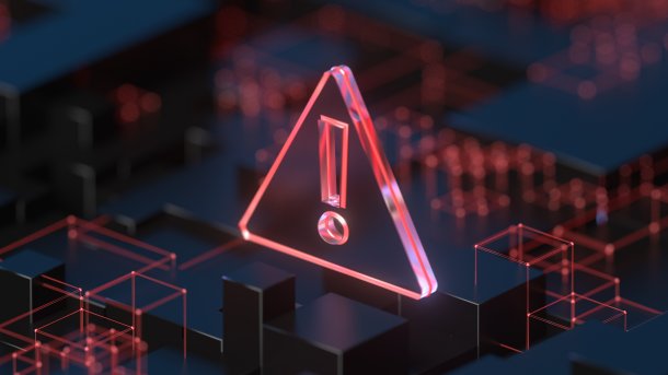 red shimmering warning triangle