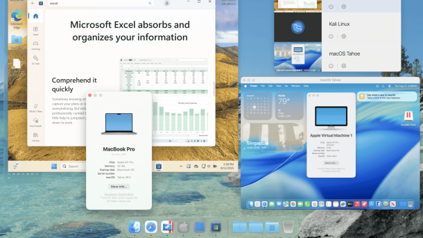 Parallels 26 under Tahoe with Tahoe and Windows 11 VMs