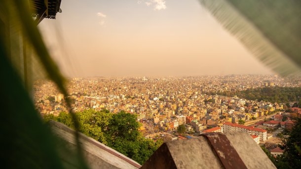 Blick über Kathmandu, Häuser bis zum Horizont