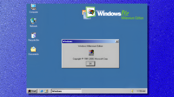 Desktop von Windows ME
