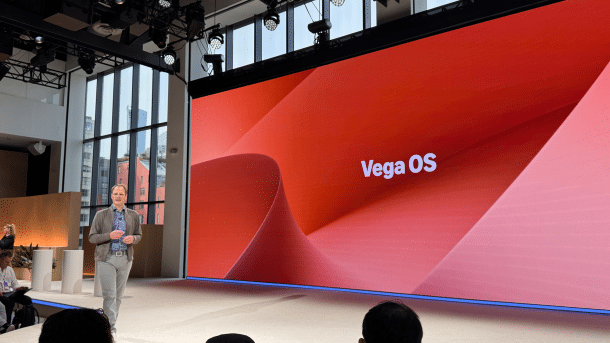 Amazon manager on stage