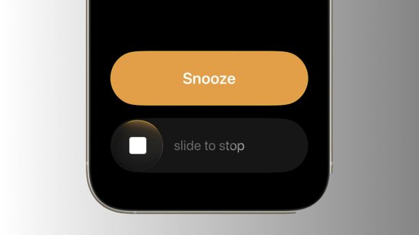 The new alarm clock display in iOS 26.1 beta 2