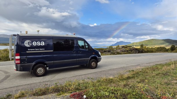 An ESA vehicle during the jamming test in Norway