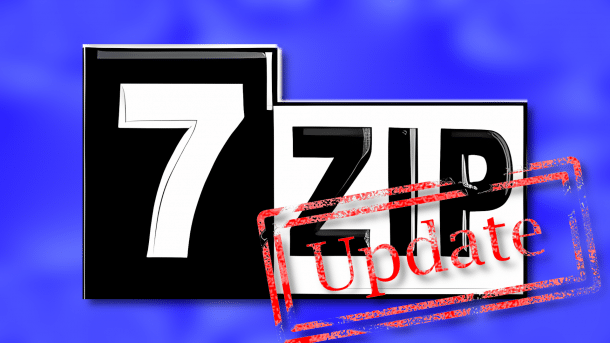 7-zip-Logo mit Update-Stempel