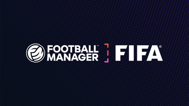 Logo des Football Manager und Logo der FIFA