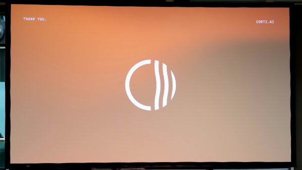 Corti logo on a canvas