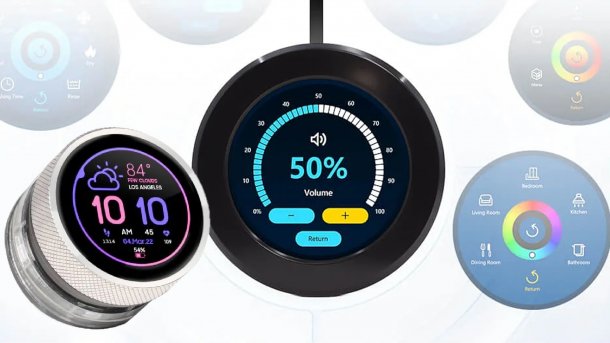 2 runde Displays unterschiedlicher Größe