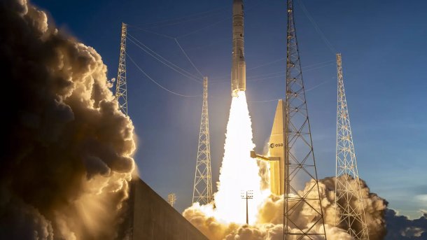 Eine startende Rakete