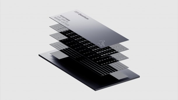 Render of the Nighthawk quantum chip