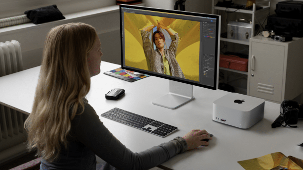 Person at a Mac Studio