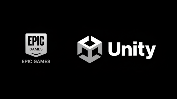 Logos of Epic Games and Unity
