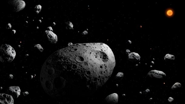 Artistic depiction of asteroid 2025 MN45