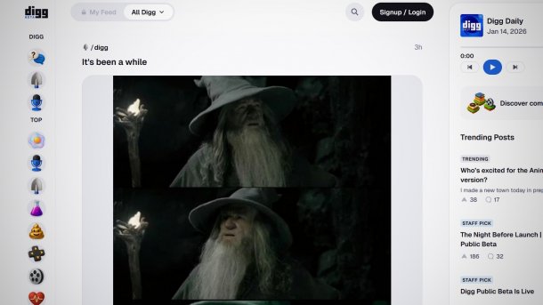Screenshot der Startseite