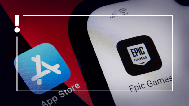 The App Store icon and the Epic Store icon