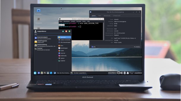 XFCE 4.20 Desktop on Notebook