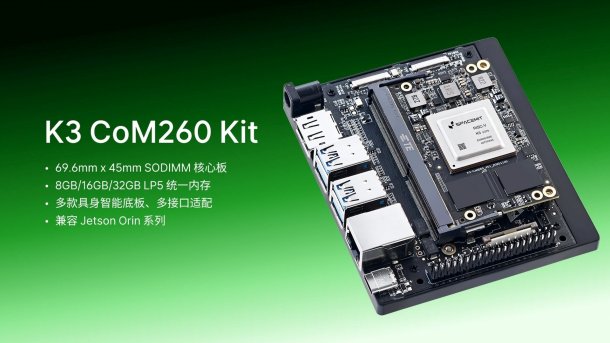 Entwicklerboard mit dem RVA23-kompatiblen RISC-V-SoC SpacemiT K3.
