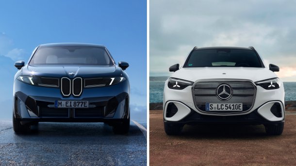 BMW iX3 und Mercedes-Benz GLC EQ