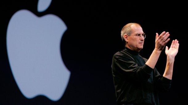 Apple co-founder Steve Jobs at a presentation