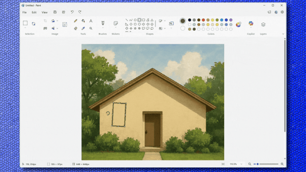 Area in Paint rotates