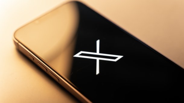X logo on a smartphone