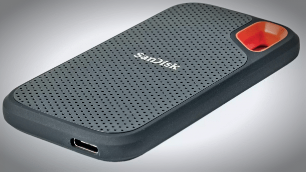 External SSD, here from Sandisk