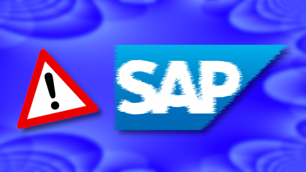 SAP logo next to "Warning" sign