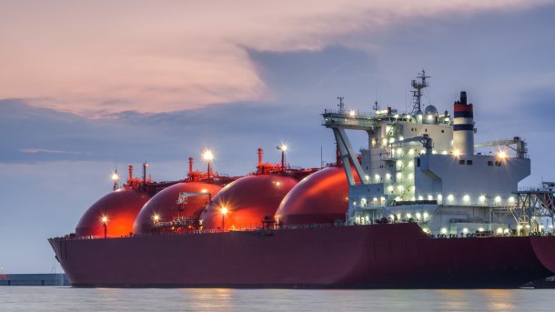 Ein LNG-Tanker