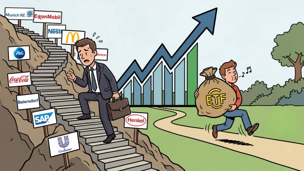 Vergleich von Dividenden-ETFs und Einzelaktien