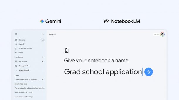 Notebooks feature in Gemini