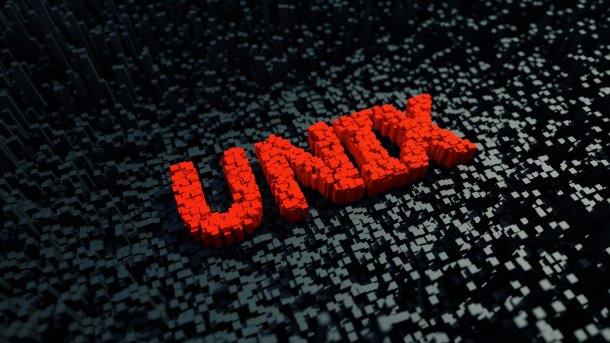 Unix-Logo vor dunklem Hintergrund