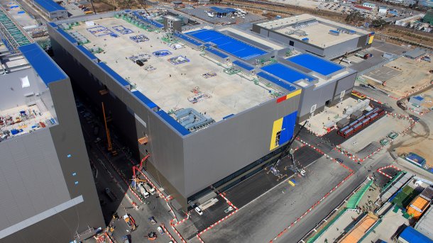 Samsung-Halbleiterwerk aus der Vogelperspektive