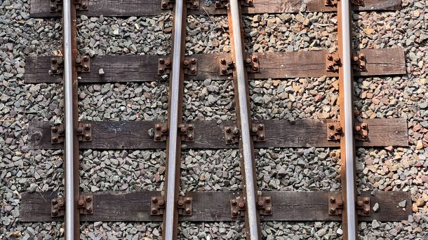 Section of a rail switch