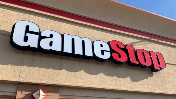 Gamestop logo on building