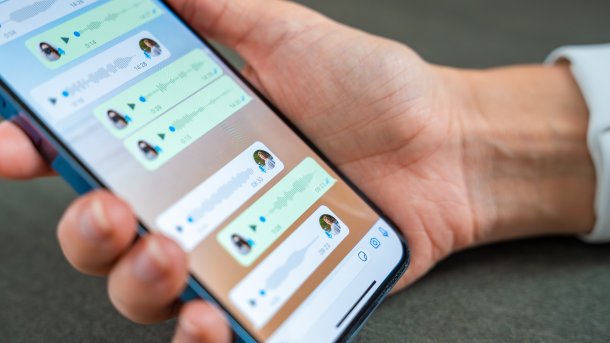 WhatsApp chat on a smartphone