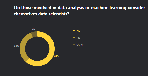 Würden Sie sich als Data Scientist bezeichnen? Mehrheit der Befragten sagt Nein.