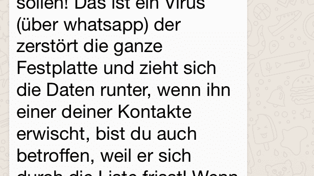 Aus "Ute Christoff" wird "Tobias Mathis": WhatsApp-Kettenbrief zum Festplatten-Zerstörer dreht noch eine Runde