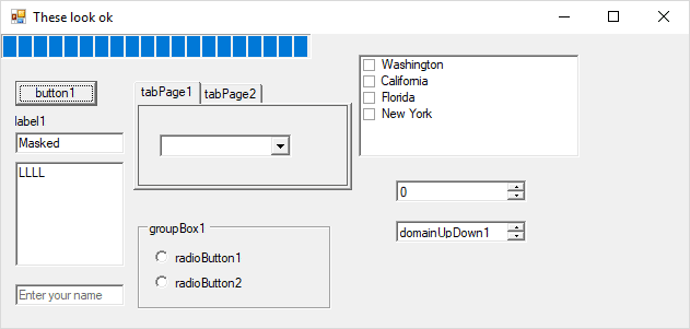 PlaceholderText füllt die leere TextBox mit dem Hinweis &quot;Enter your name&quot;.