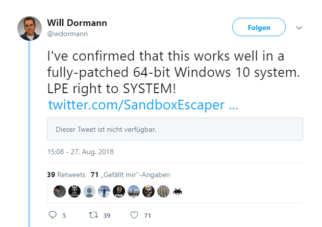 Zero-Day-Lücke in Windows, Microsoft-Statement steht noch aus