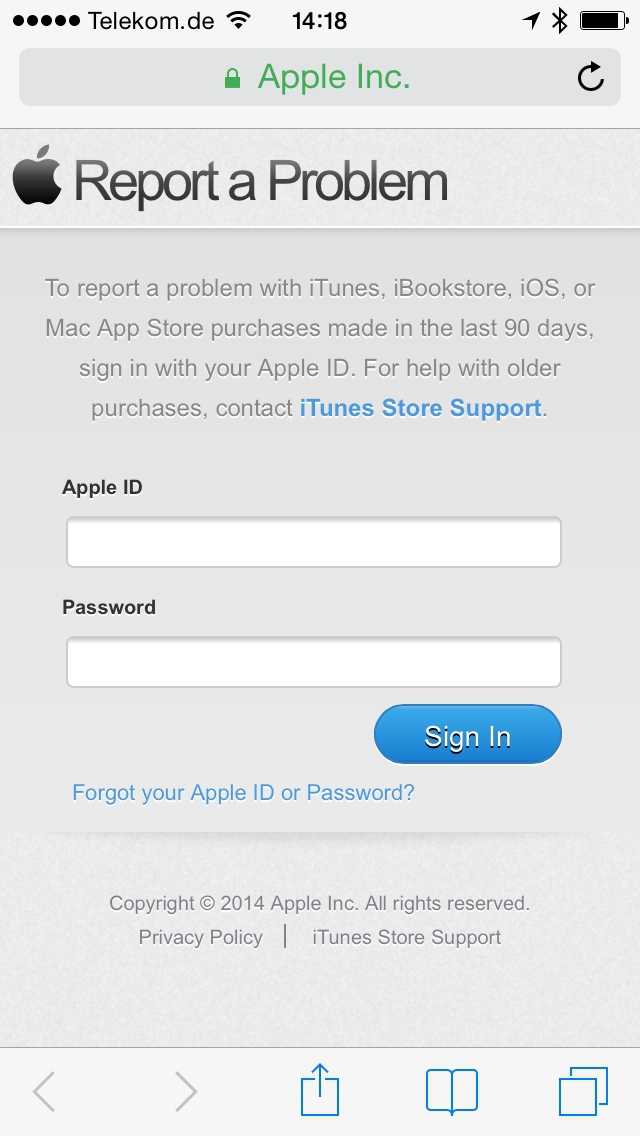 Bei Problemen mit iOS-Apps kann man sich direkt an Apple wenden