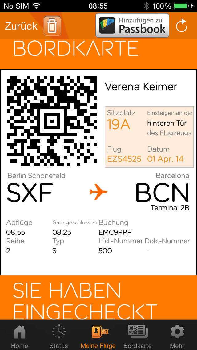 Ist die iPhone-App installiert, erhalten Passagiere an ersten Flughäfen Hinweise