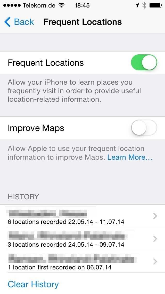 Die iOS-Funktion merkt sich häufig besuchte Orte