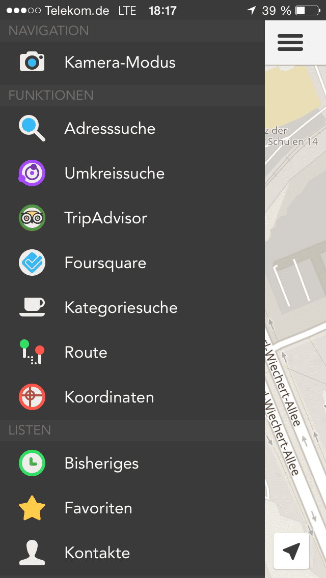 Im neuen Kameramodus versucht die App, Verkehrszeichen zu erkennen.