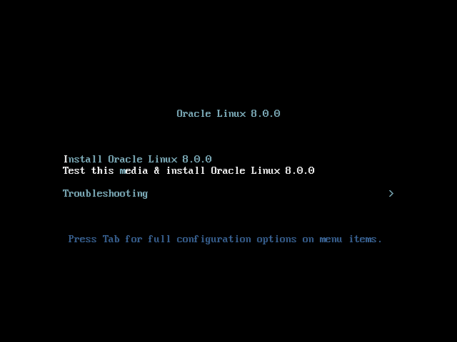Im Bootmenü von Oracle Linux 8 lässt sich wie bei Fedora, CentOS und RHEL das Installationsmedium auf Fehler testen.