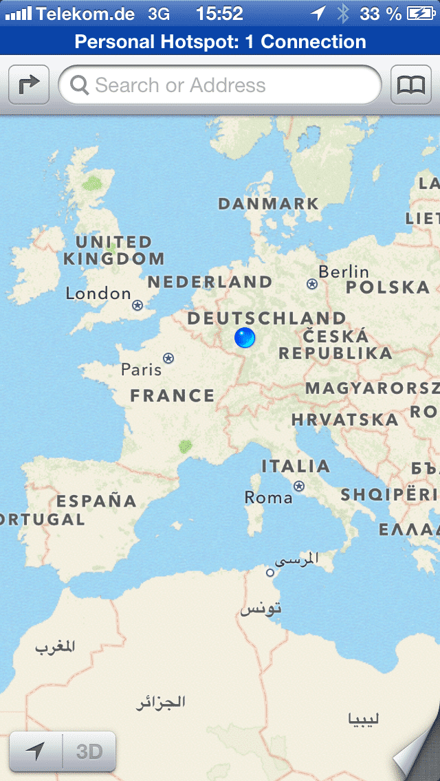 Apple-Maps auf dem iPhone
